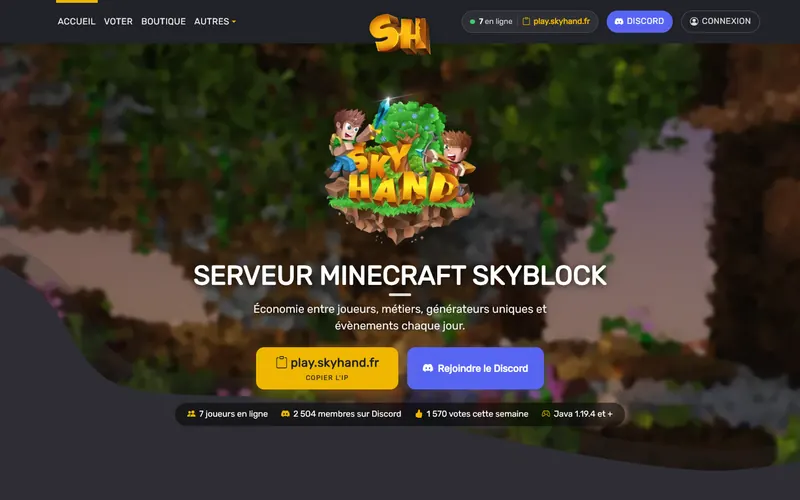 Accueil de skyhand.fr